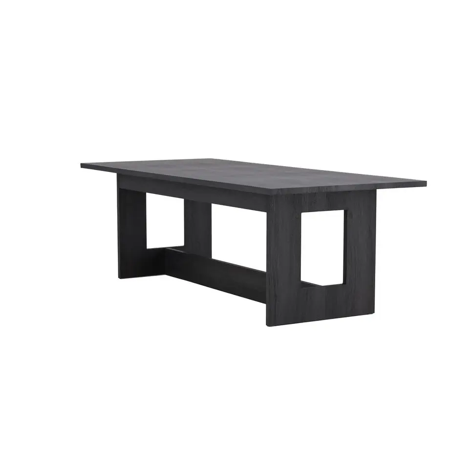 Eettafel Rechthoek - Zwart MDF - 235x100x75cm - Milly