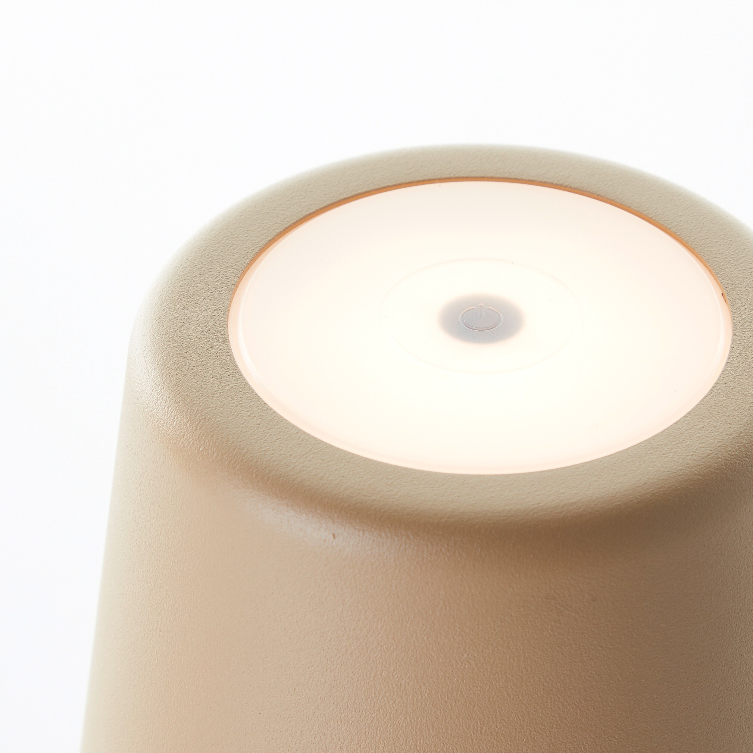 Brilliant Lampe Kaami LED Außentischleuchte 37cm cappuccino matt Metall/Bambus gold 2 W LED integriert