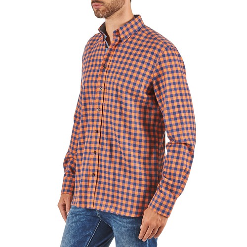 Hackett - SOFT BRIGHT CHECK - Orange / Bleu