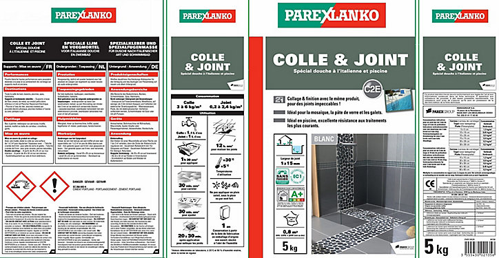 Colle et joint spéciale douche italienne Parexlanko 5 kg