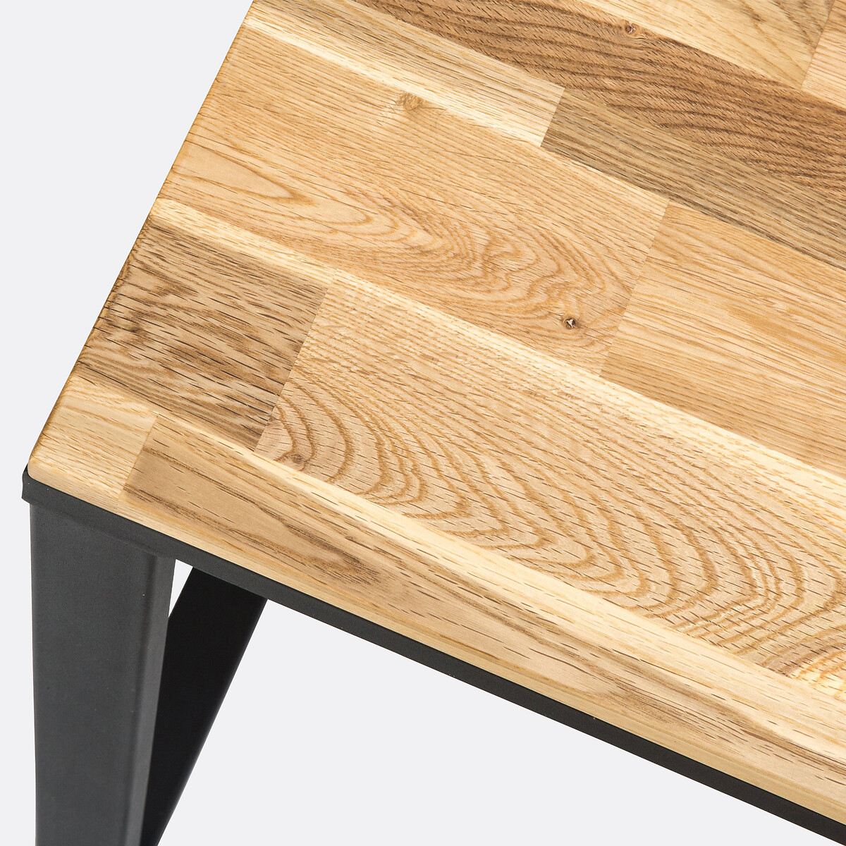 LA REDOUTE INTERIEURS<br>Mesa para 4/6 pessoas em carvalho e aço, Hiba