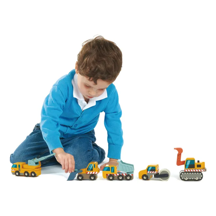 Tender Leaf Toys Voitures de Construction en bois - Set de 5