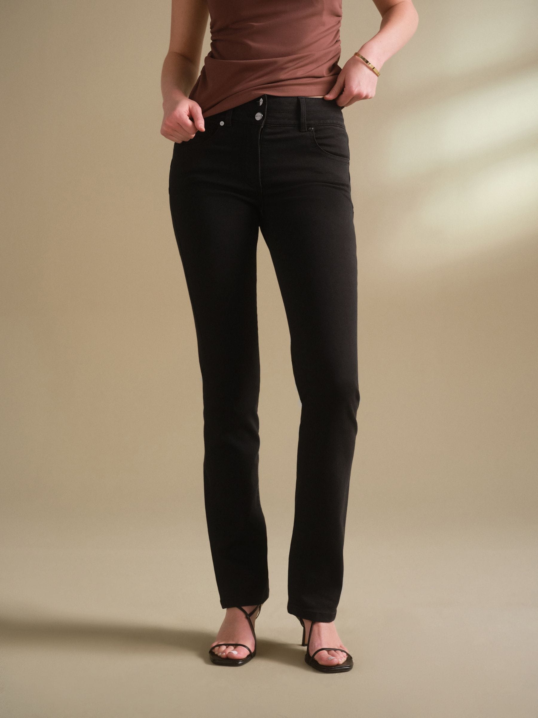 Net zwart - Lift, slim en shape jeans met bootcut
