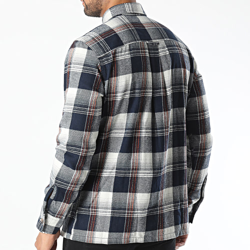 Surchemise A Carreaux Darren Bleu Marine Blanc