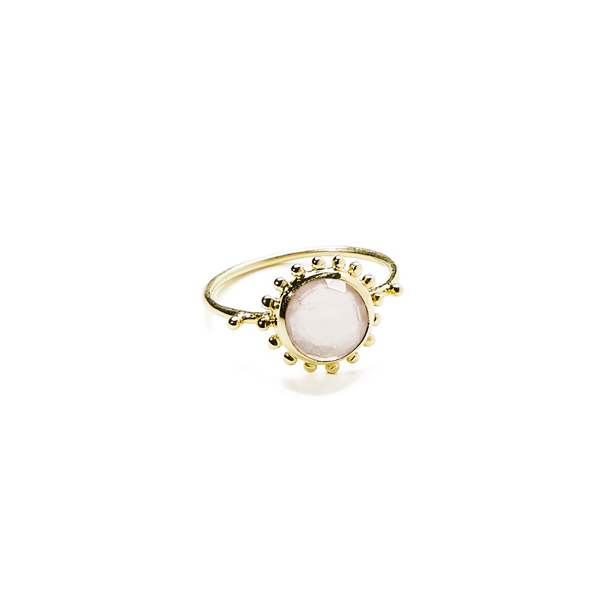 Bague Soleil et Quartz Rose, Surya