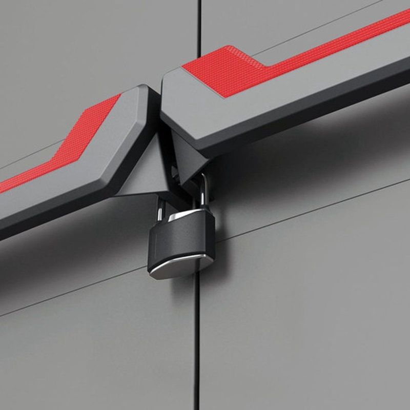 Keter - Stilo - Hoge Kast - Donkergrijs/Zwart - 3 Halve Planken