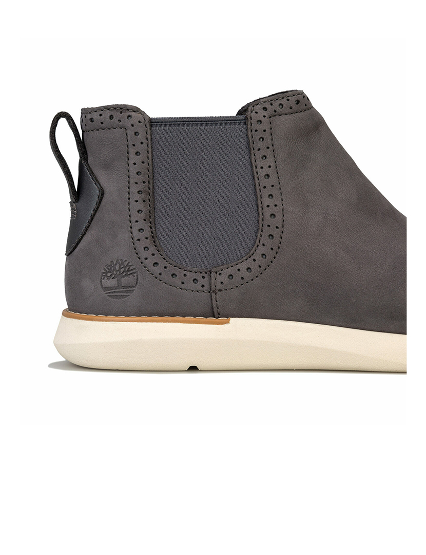 Bradenton Grey Leather Ankle Boots
