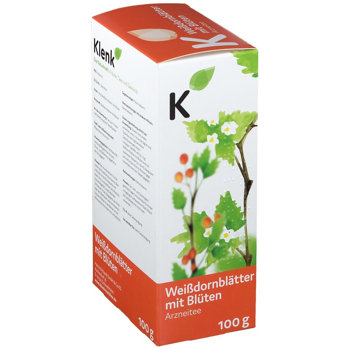 Weißdornblätter mit Blüten Arznei-Tee