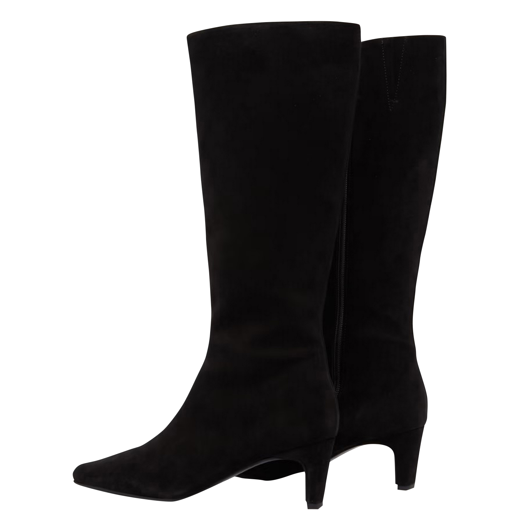 DANOU - Bottes à talons en cuir| Noir