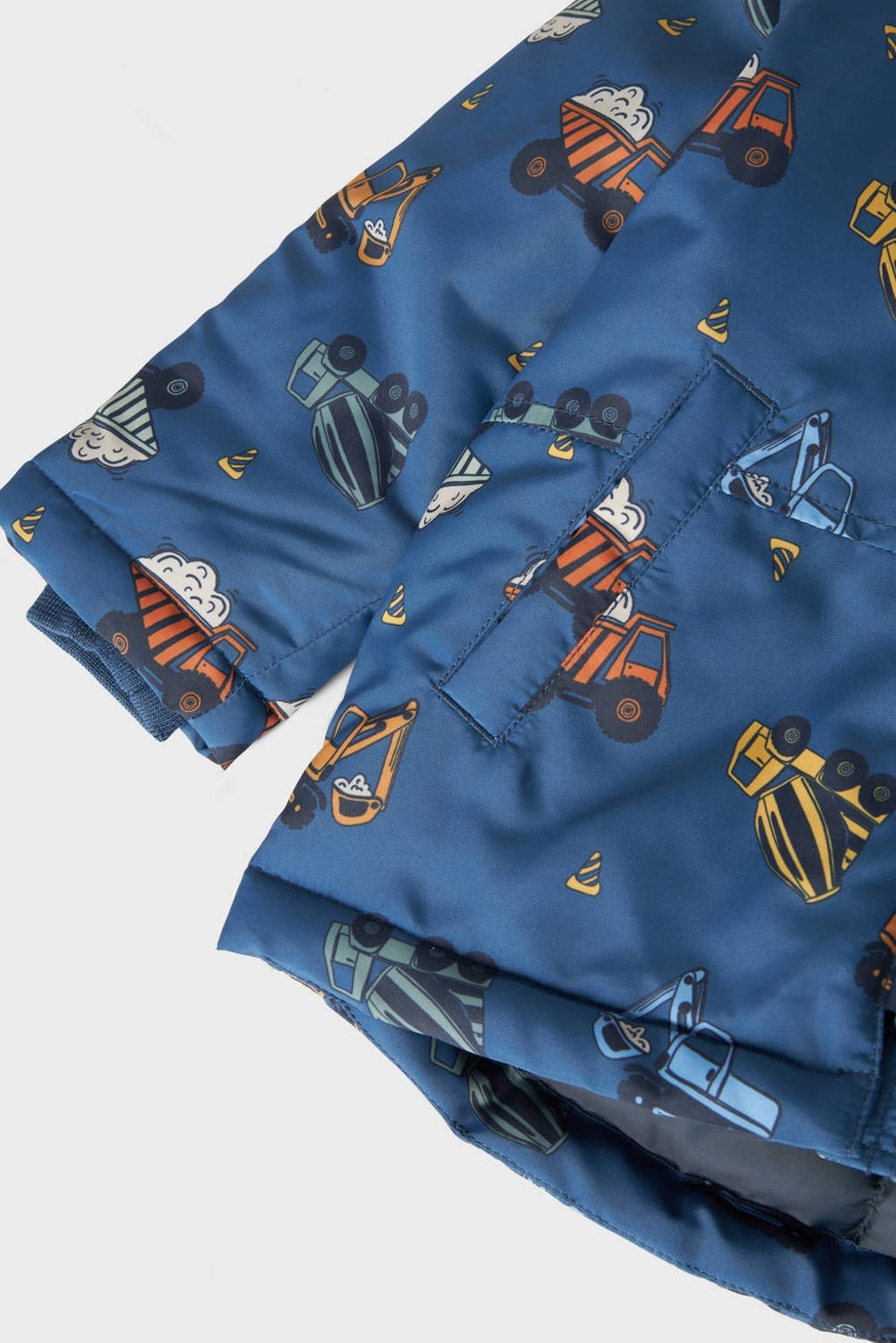 NAME IT winterjas met all over print middenblauw