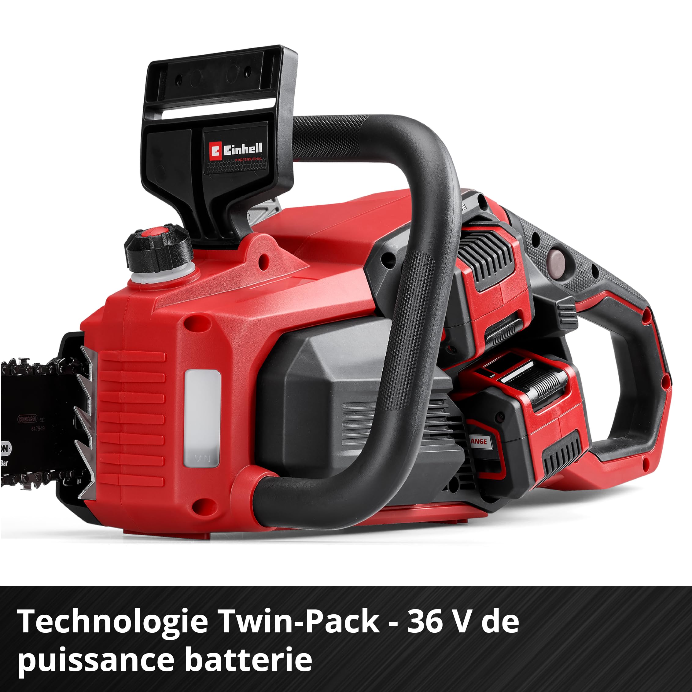Einhell Professional Tronçonneuse sans fil GP-LC 36/40 Li BL-Solo (36 V, longueur de coupe 38 cm, moteur sans charbon, vitesse de chaîne de 19 m/s, lu