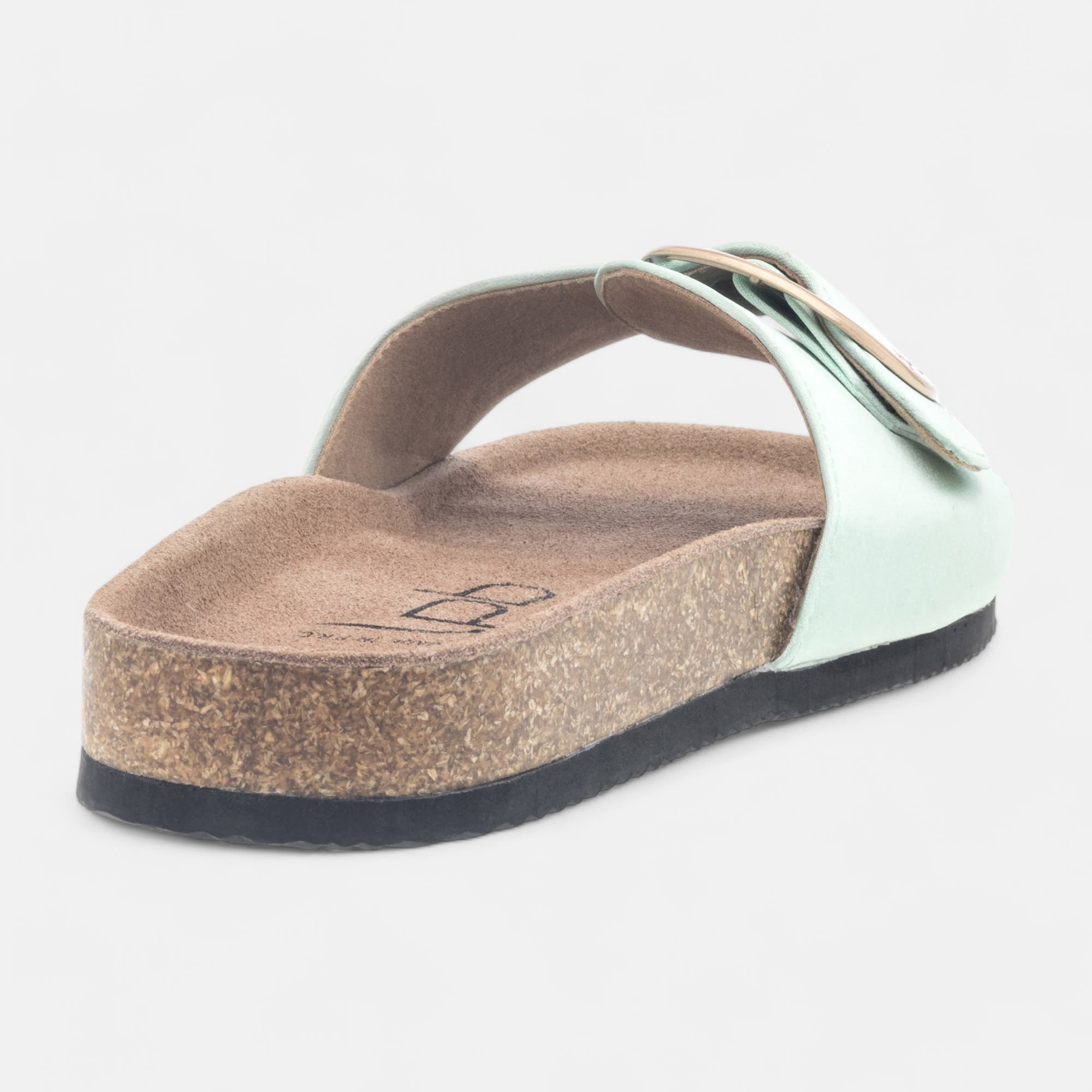 Mules semelle liège Femme vert clair
