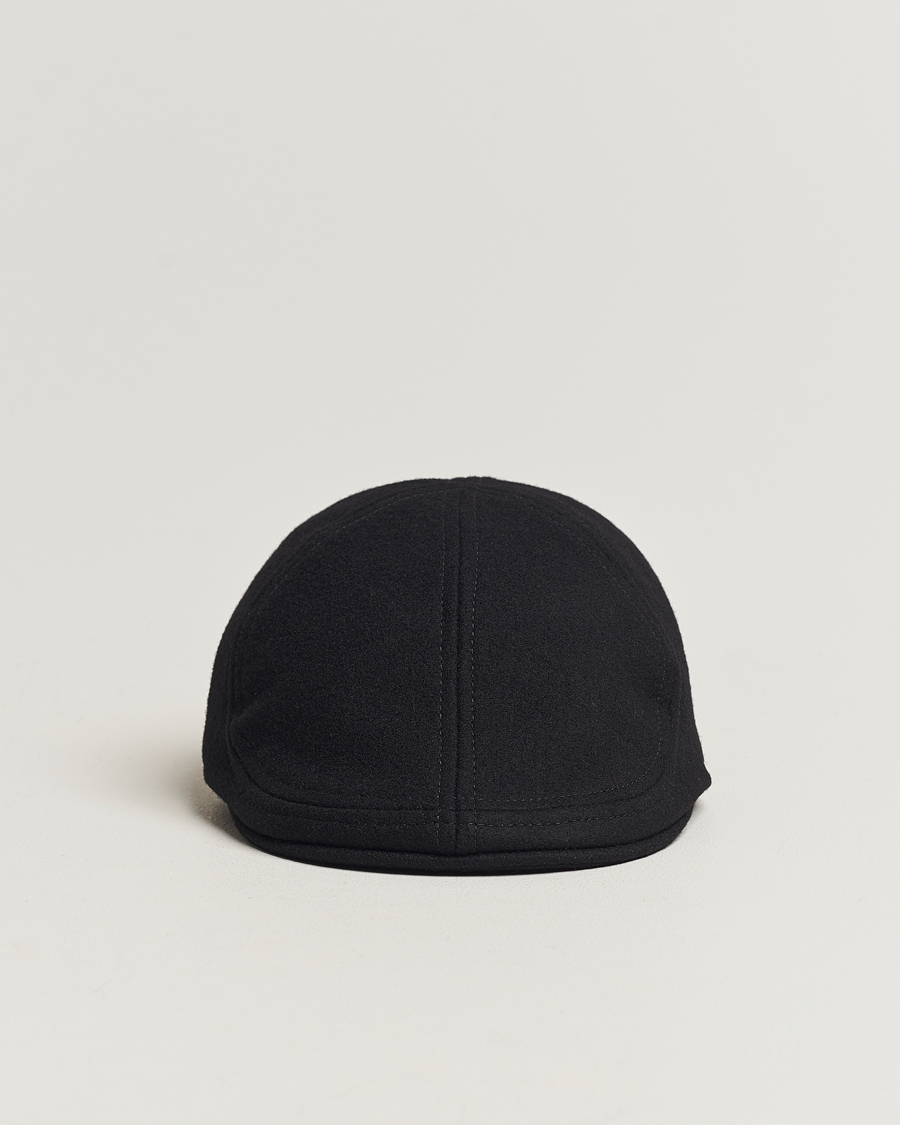 Wigéns Pub Cap Melton Wool Black