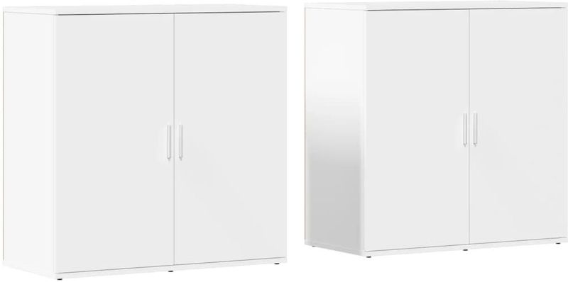 vidaXL - Dressoir - Wit - Bewerkt Hout