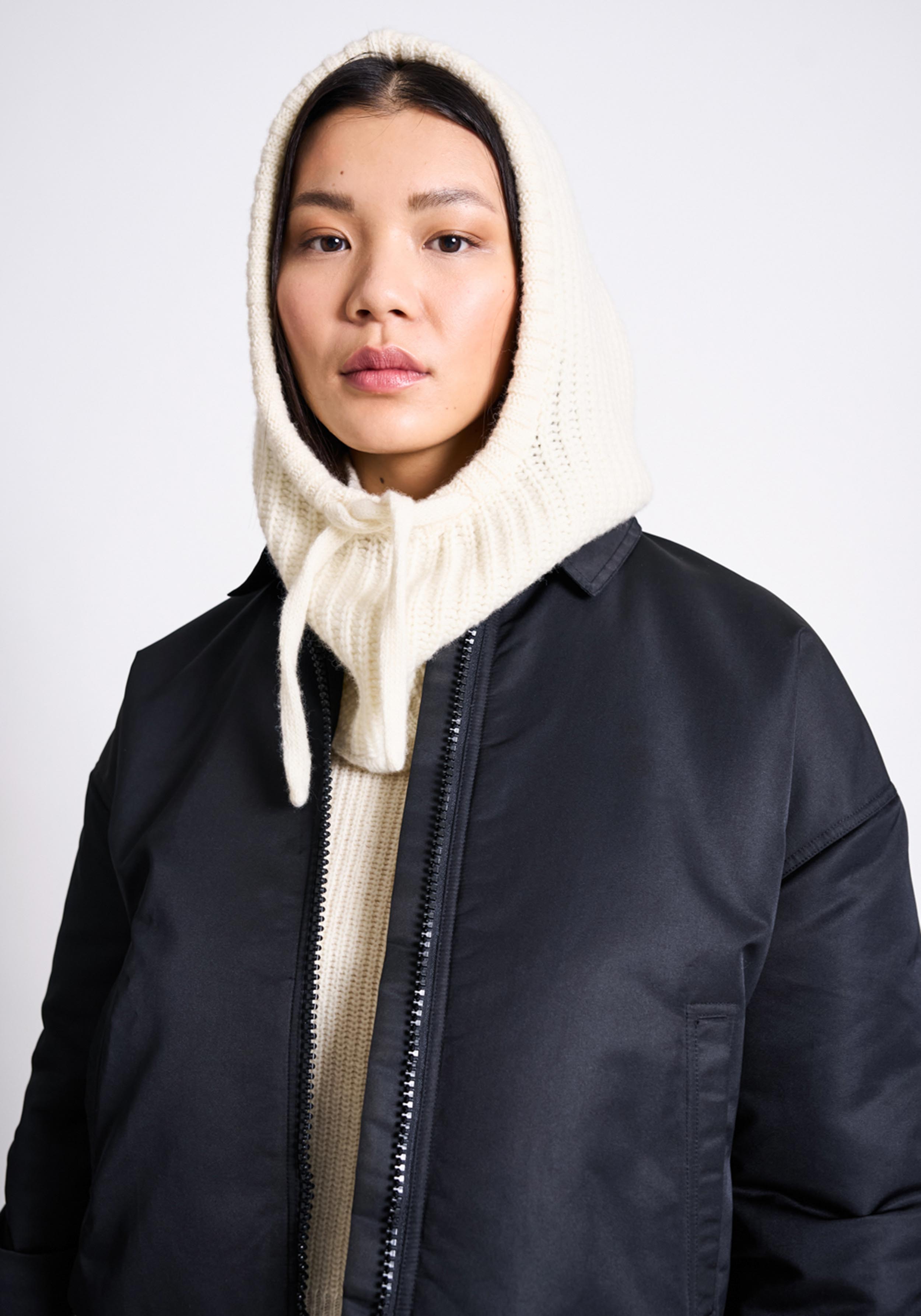 Jan 'n June Balaklava Wooly Pioggia Hat Offwhite