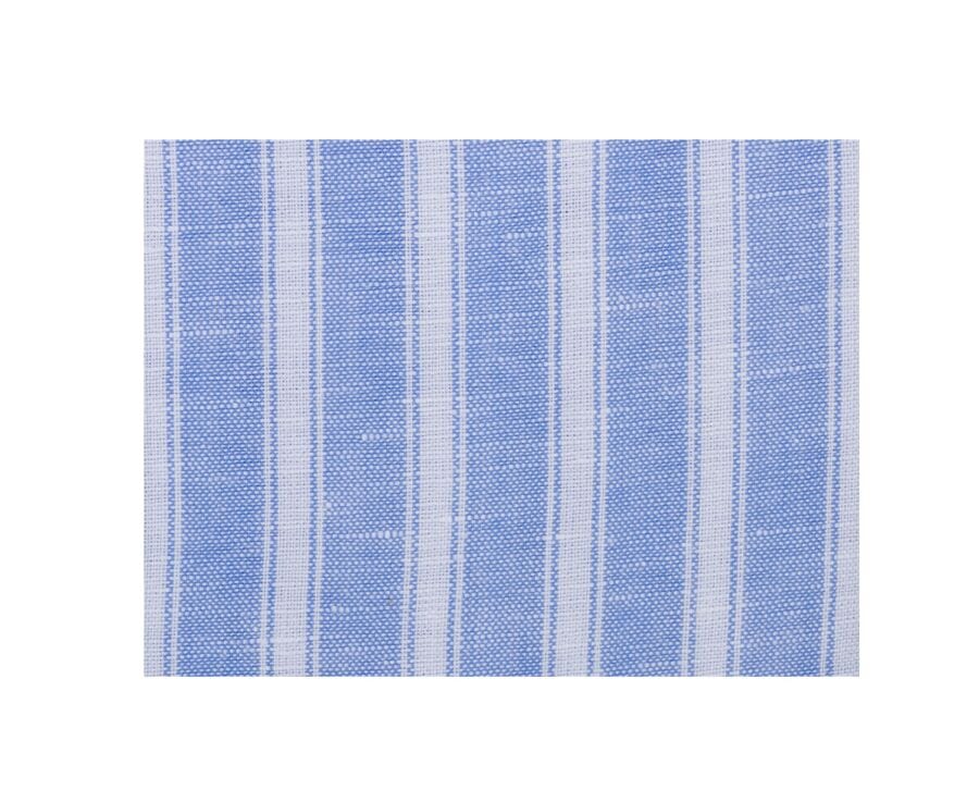 Chemise coton lin rayée bleue et blanche - SIMONIN