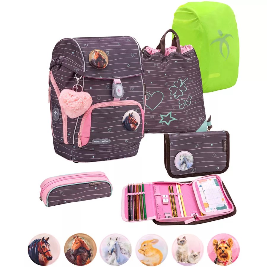 Belmil Schulranzen Premium Comfy Plus Set 6-teilig Mint