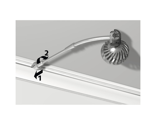 Schilderijrail Combi Rail Pro Light wit LED set 2 m