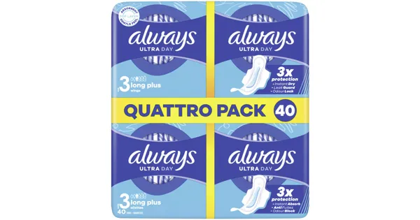 Always Ultra Long Plus Flügel Quattro 40 Stück