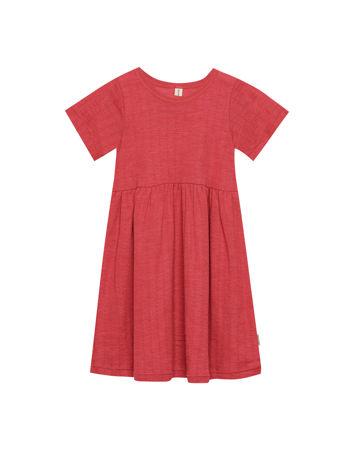 Pointelle T-shirtjurk van merinowol/zijde voor kinderen
