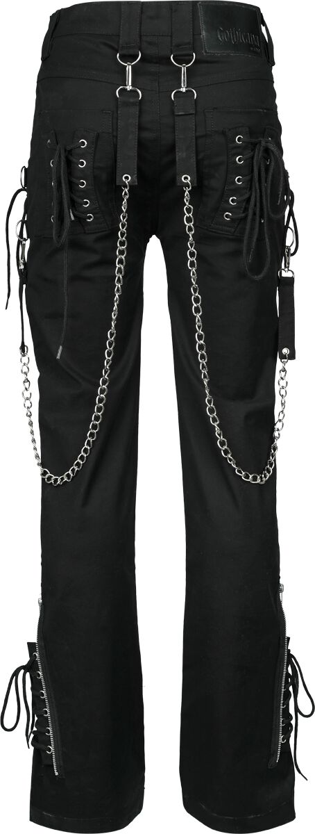 Grace - Pantalon avec crânes & laçages | Gothicana by EMP Pantalon en toile