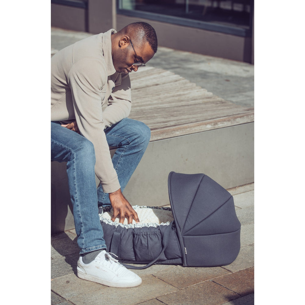 Køb Sebra Blue Olive Hætte Til 3-In-1 Baby Nest