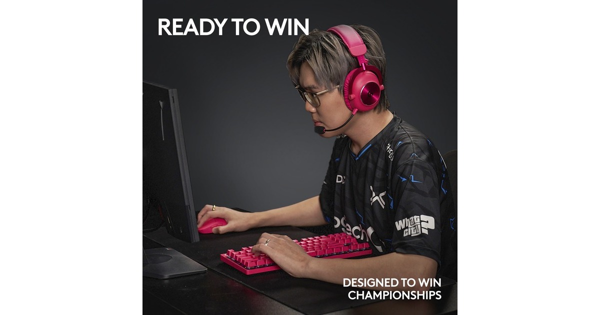 LogitechPRO X TKL, gaming toetsenbord  (Magenta, US-International, GX Brown, 80% (TKL), RGB leds, PBT Doubleshot keycaps, 2,4 GHz / Bluetooth / USB-C)