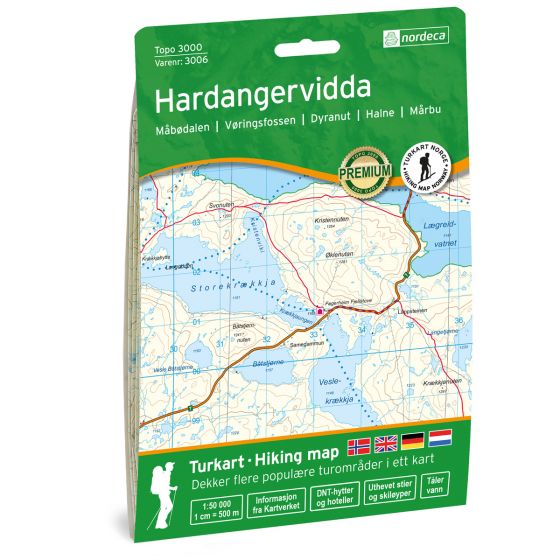 Turkart, Hardangervidda<br>1:50 000
