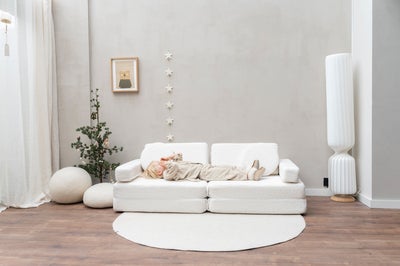 Shappy Play Teddy Byggbar Sofa 160x80 cm, Cream White