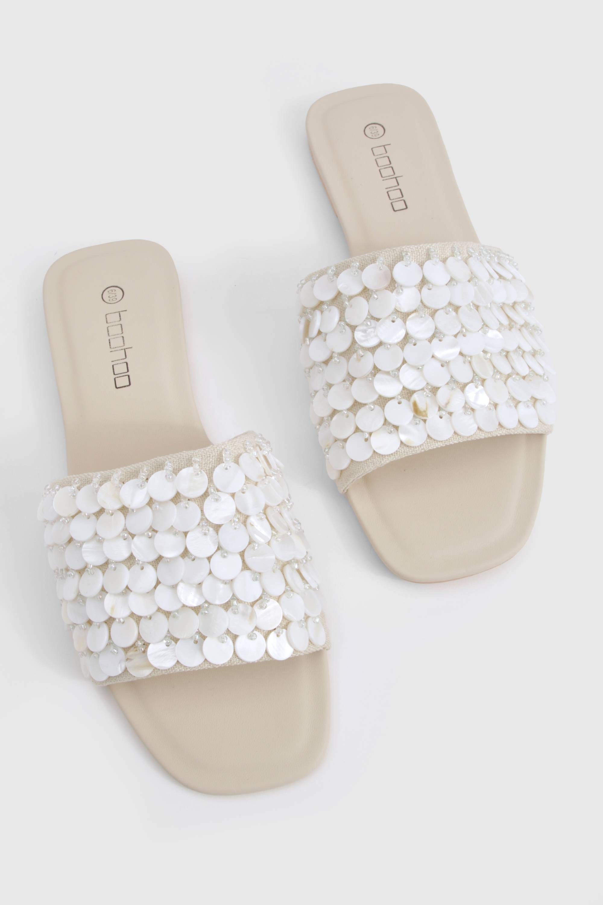 boohoo Sandales à Détail en Coquillage