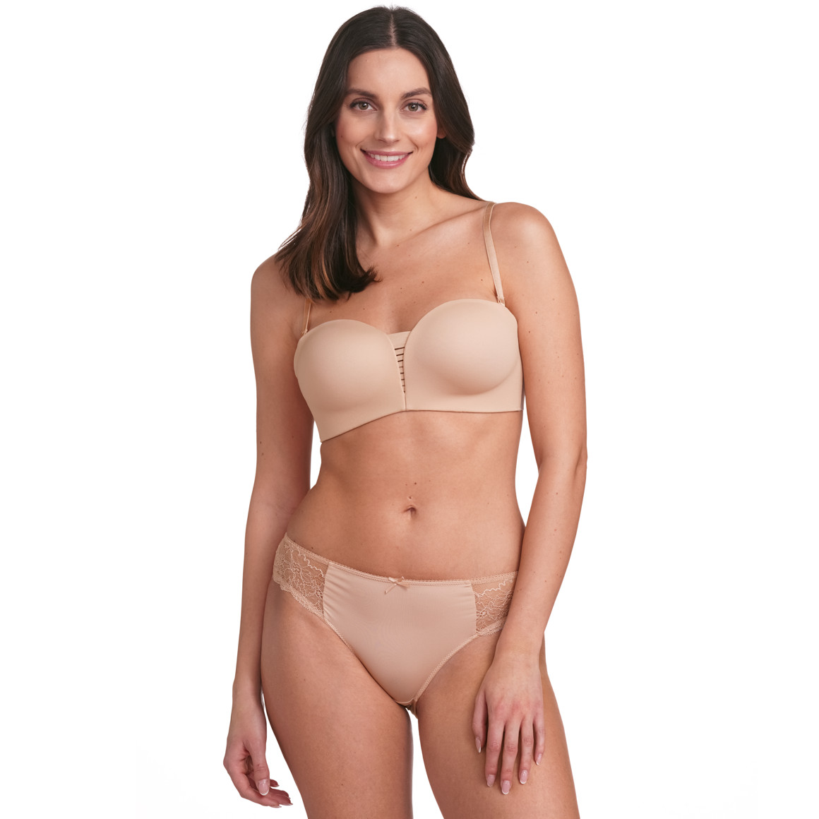 Gina Benotti Damen Balconette-BH mit 5 Tragevarianten beige