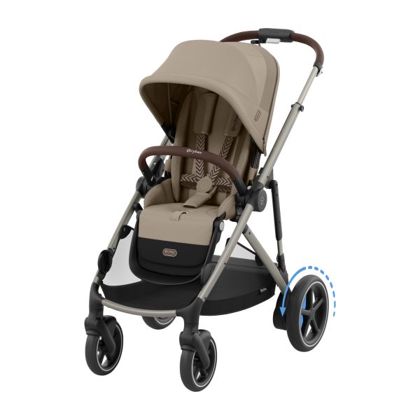Cybex E-Gazelle S DUO kinderwagen 3-in-1 Almond Beige / Beige