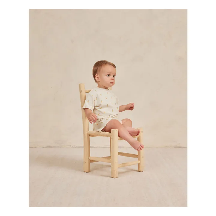 Quincy Mae T-Shirt et Short Citrons | Blanc cassé