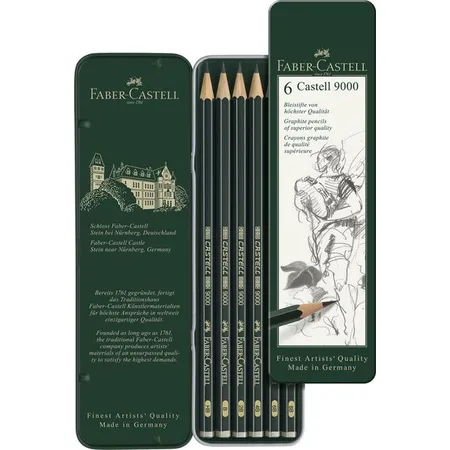 Faber-Castell Bleistift Castell 9000, 6er Etui