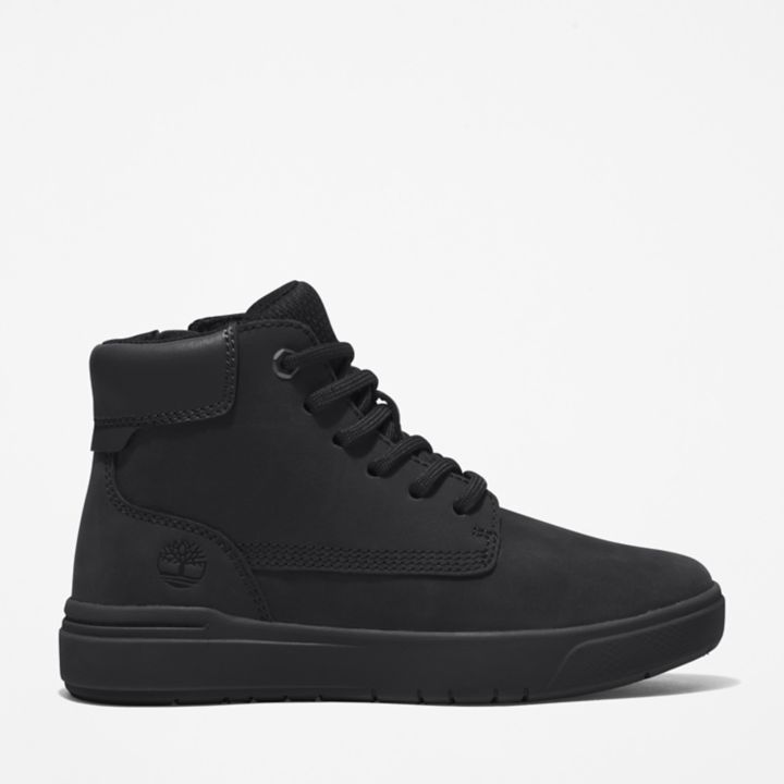 Bota infantil Seneca Bay de 6 polegadas com zíper lateral, na cor preta.