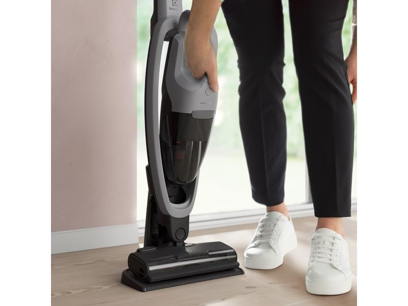 Electrolux Akku-Hand- und Stielsauger ES52AB21UG Grau/Schwa Kabelloser Staubsauger im handlichen Standdesign