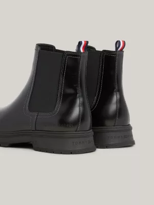 Botas Chelsea de couro sem cadarço