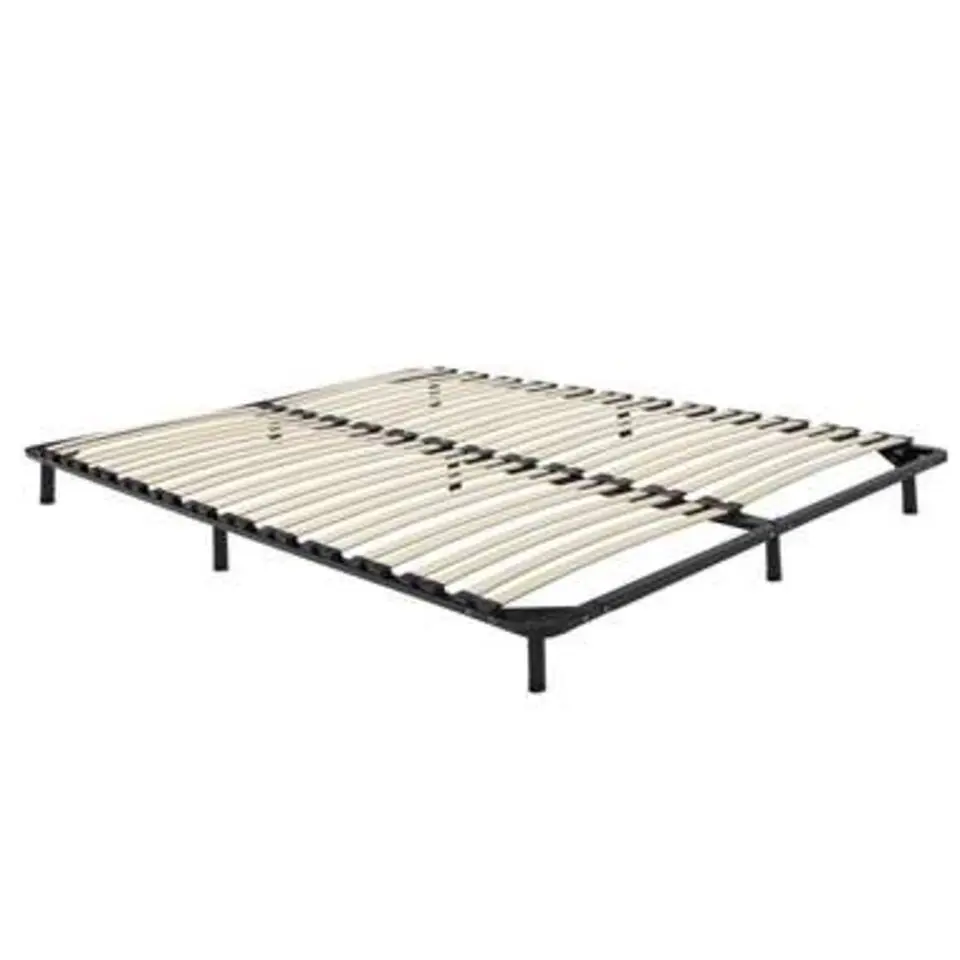 BASIC - Vrijstaande lattenbodem - Zwart - 140 x 200 cm - Staal