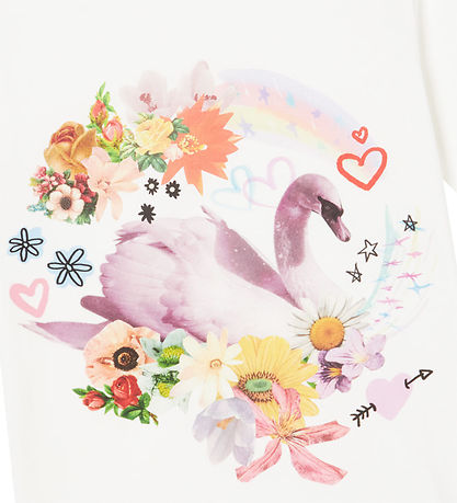 Stella McCartney Kids T-Shirt - Off White m. Schwan