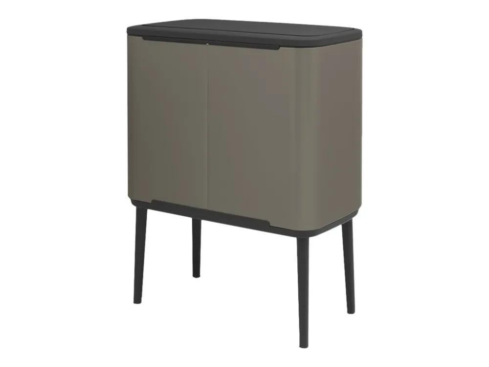 Brabantia Bo Touch Bin - Skraldespand - fliplåg - 33 L - affaldsseparation - platinum