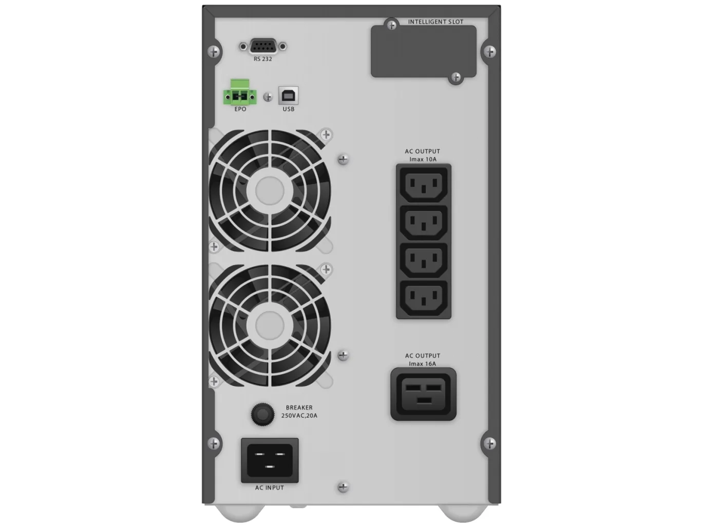 PowerWalker VFI 3000 TG - UPS - 2700 Watt - 3000 VA - 9 At - RS-232, USB - output-stikforbindelser: 5