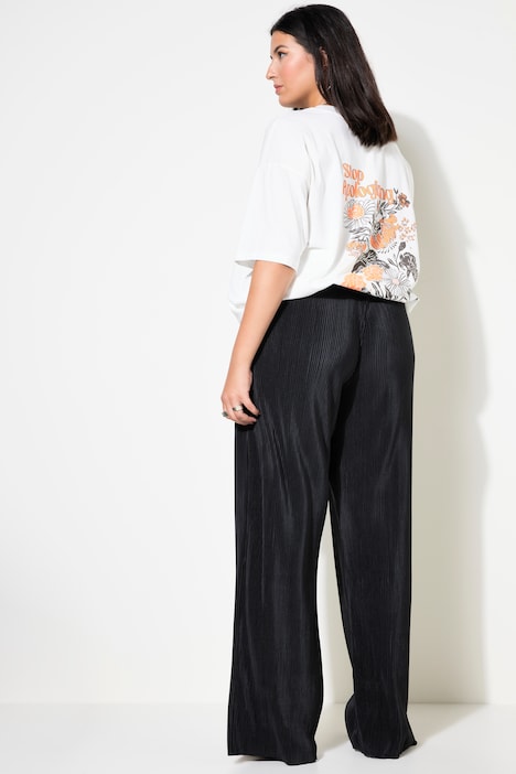 Hose, Wide Legs, High Waist, Plissee