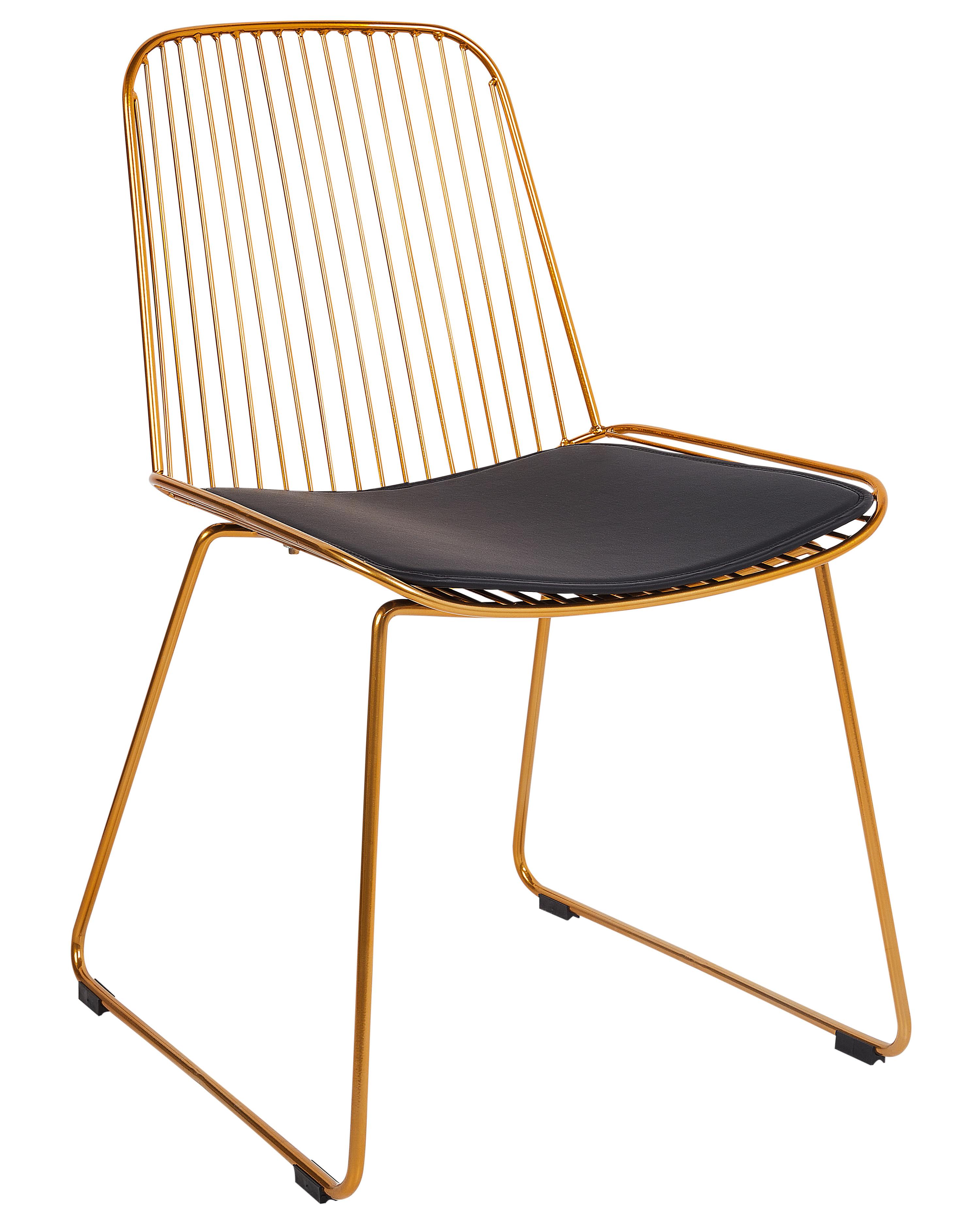Set van 2 eetkamerstoelen PENSACOLA Metaal Goud