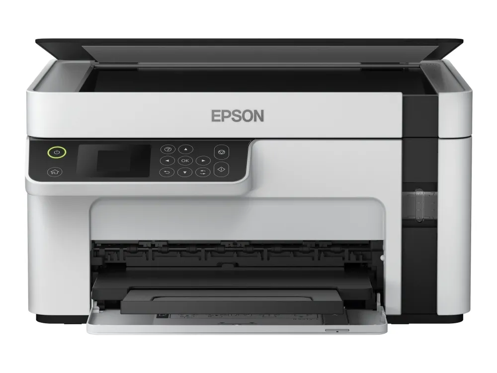 Epson EcoTank ET-M2120 - Multifunktionsprinter - S/H - blækprinter - A4/Legal (medie) - op til 15 spm (udskriver) - 150 ark - USB, Wi-Fi - hvid