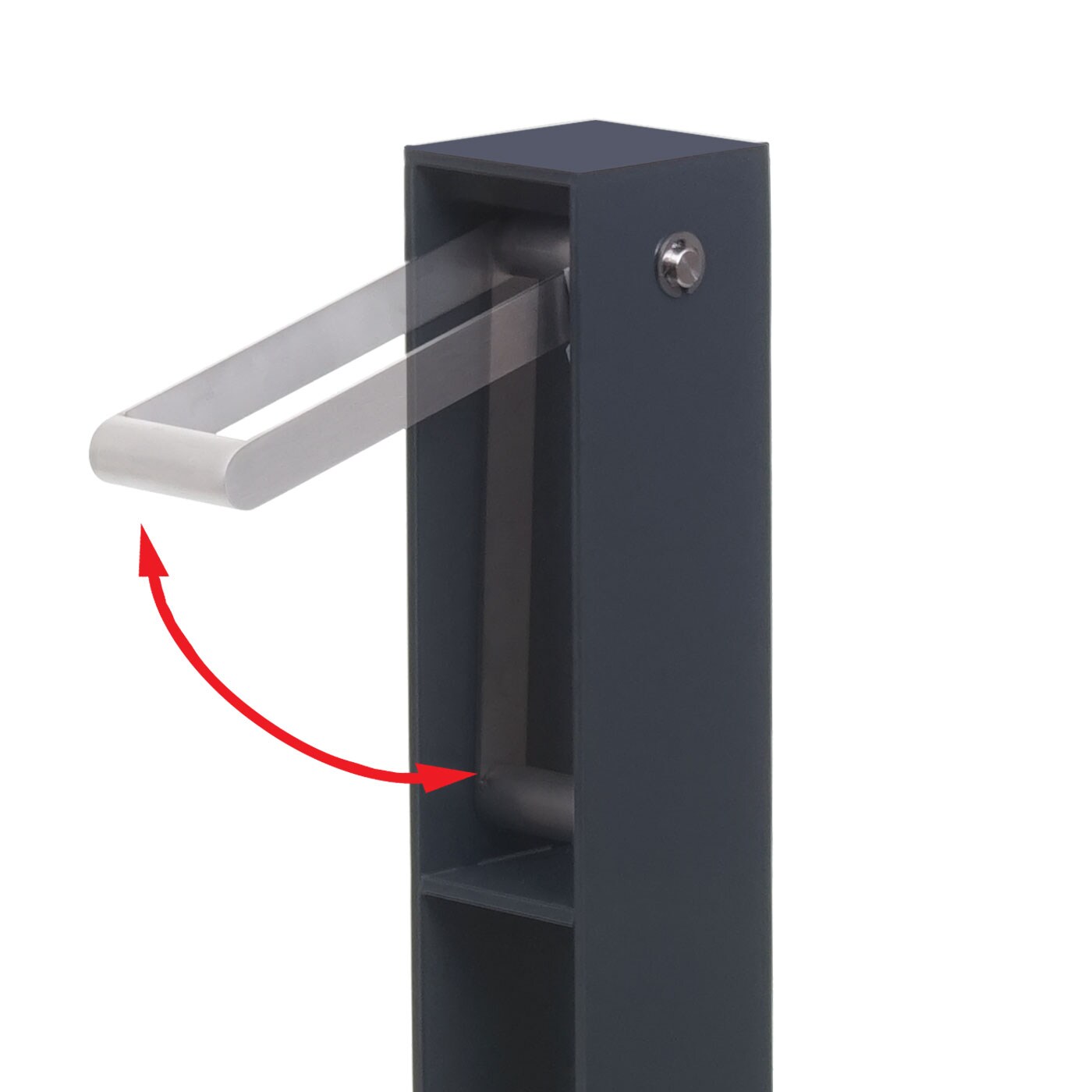Fahrradbügel MCW-G20, Fahrradständer Anlehnbügel, verzinkter Stahl Outdoor-pulverbeschichtet 96x24x10cm ~ anthrazit