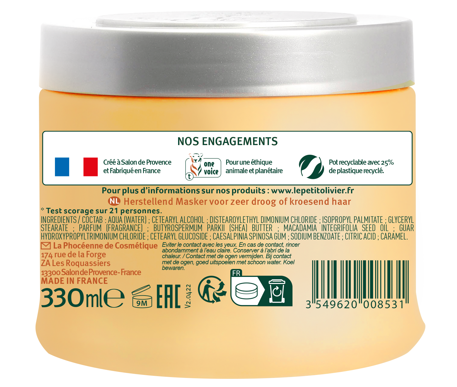LE PETIT OLIVIER Haarmaske Sheabutter & Macadamia Fl 330 ml