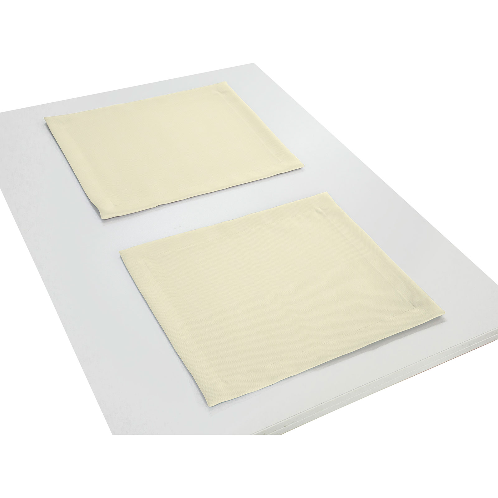 2er Pack Tischset mit Saum WIRTHNATUR - beige - 40x35 cm