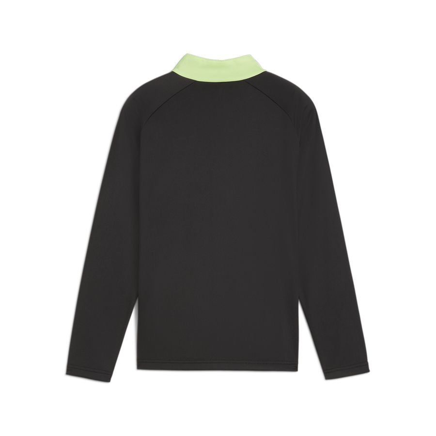 IndividualLIGA 1/4 Zip Top Jr PUMA Black-Fizzy Apple