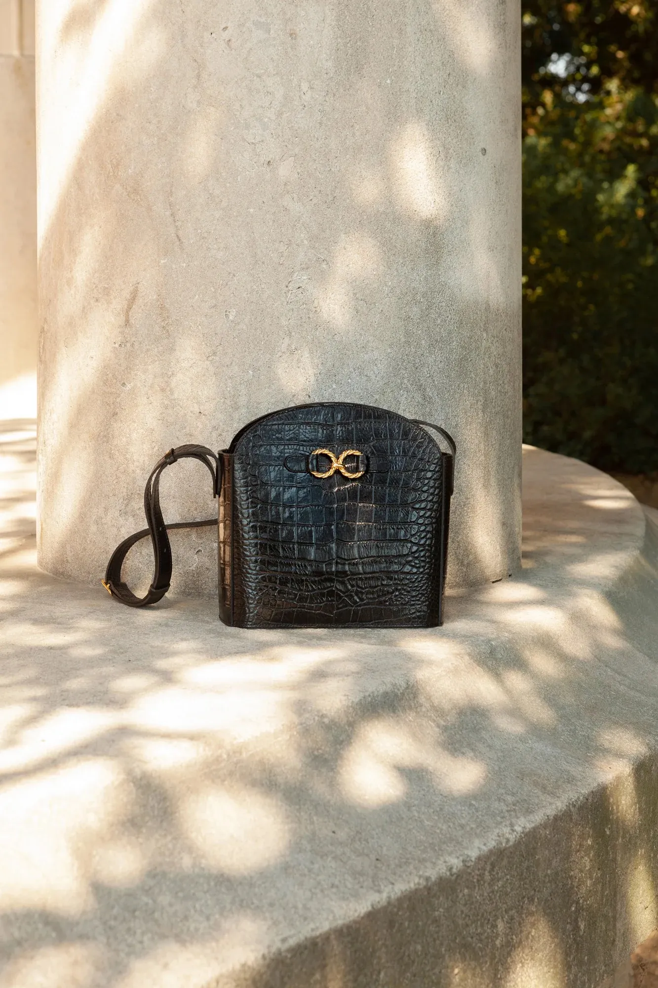 Sac en cuir croco Aimée Fauvette