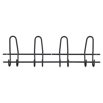 Kapstok 8 haken Ursela zwart zamak 530 mm